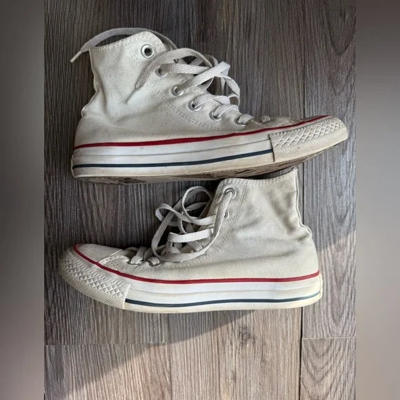 Converse Chuck Taylor‎ All Star High Mens 4.5 shoes White vintage - Picture 8 of 8